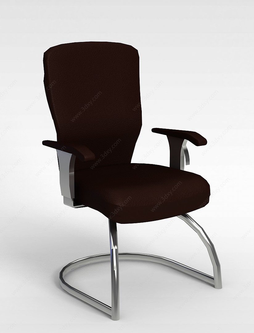 褐色办公椅3D模型