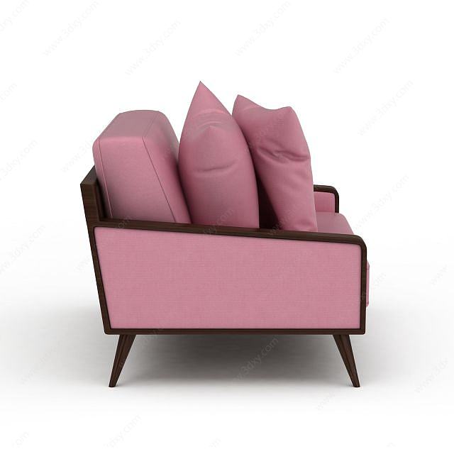 粉色沙发3D模型