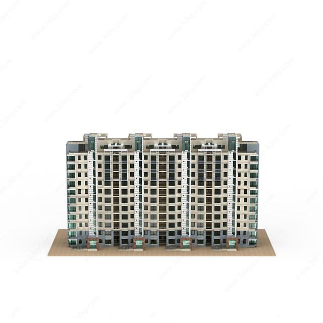 居民楼建筑3D模型