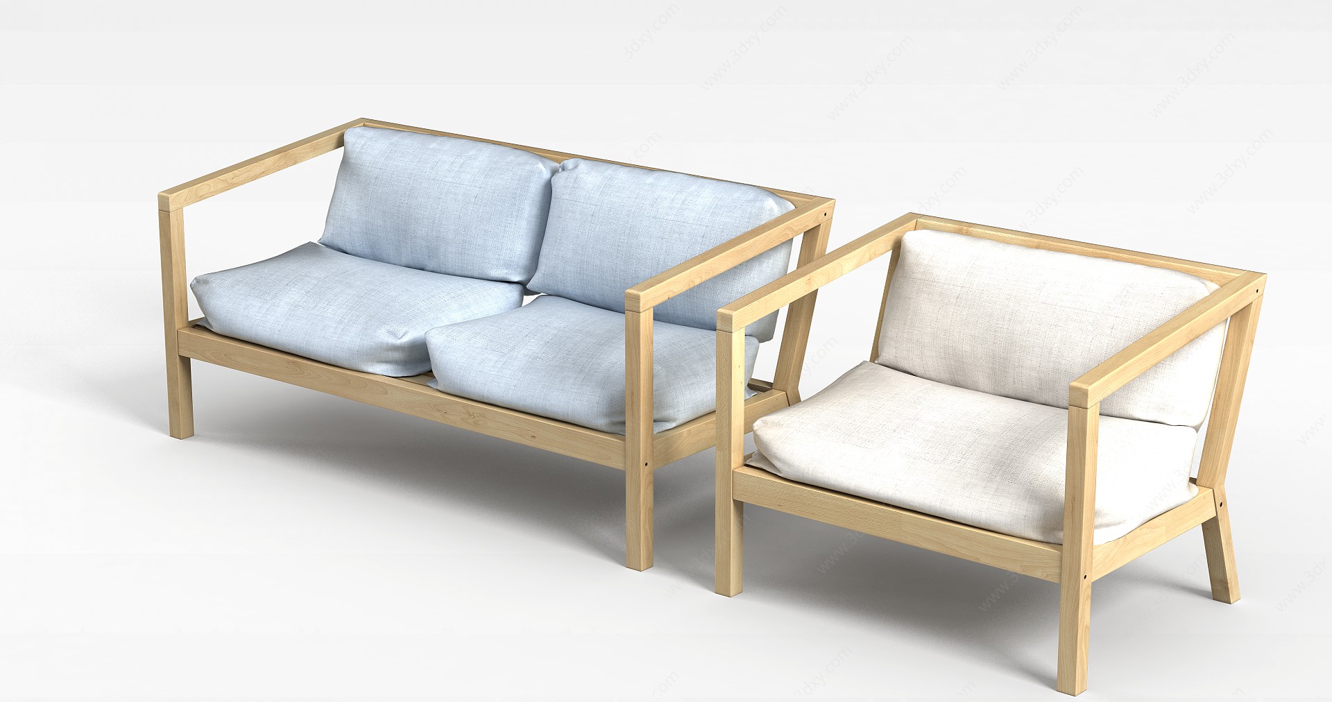 软包休闲椅3D模型