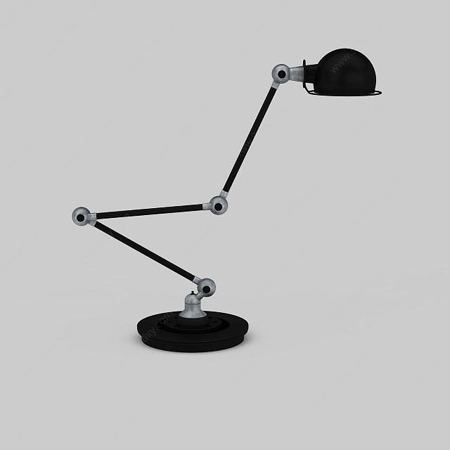 黑色台灯3D模型