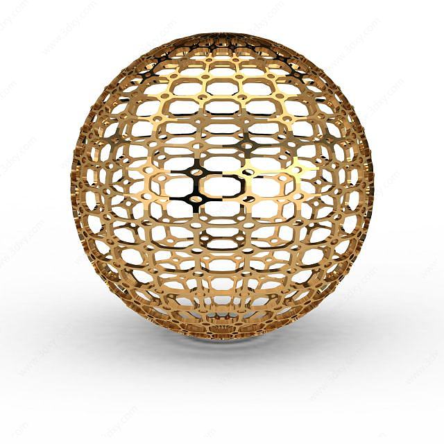镂空金属球3D模型