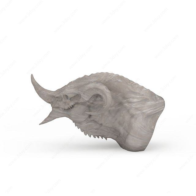 羚羊头装饰3D模型