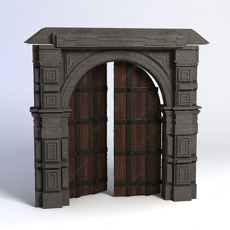 欧式城门3D模型