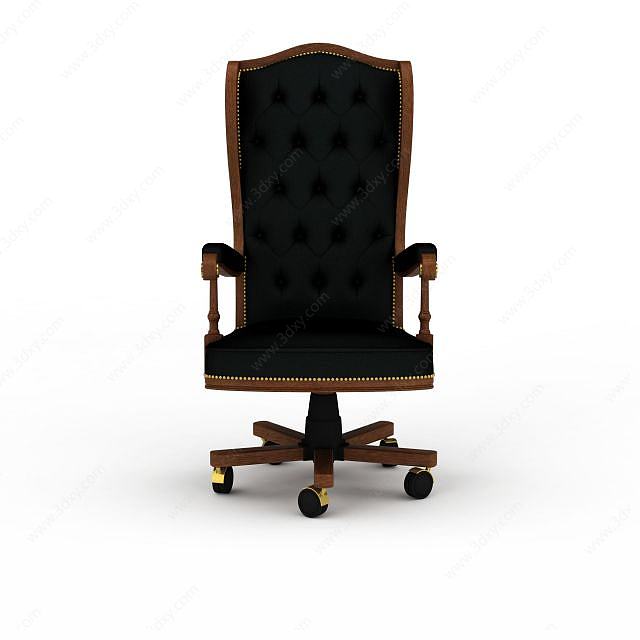 高背转椅3D模型