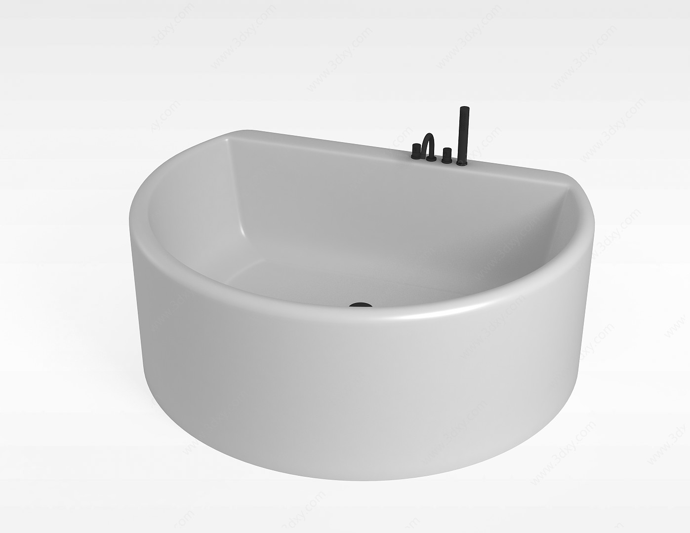 半圆形浴缸3D模型