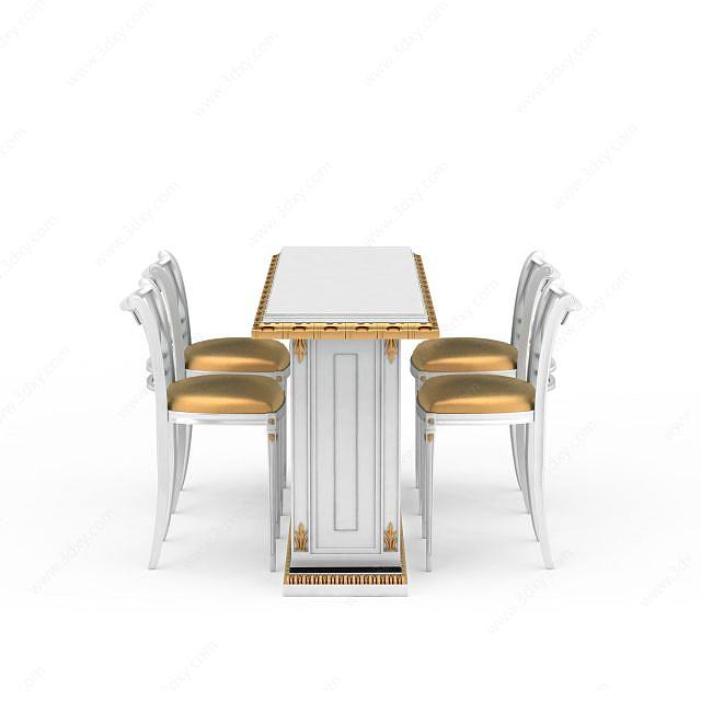 桌椅套装3D模型