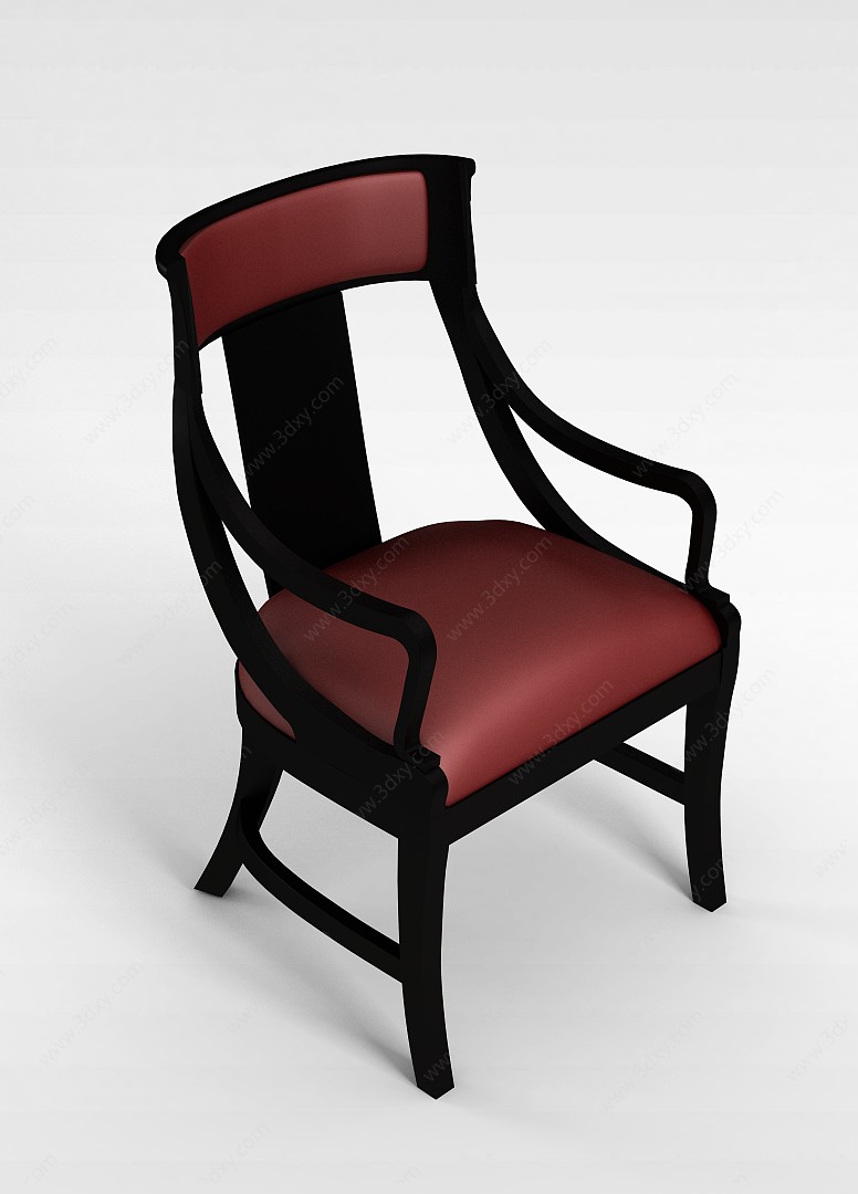 黑色中式椅3D模型