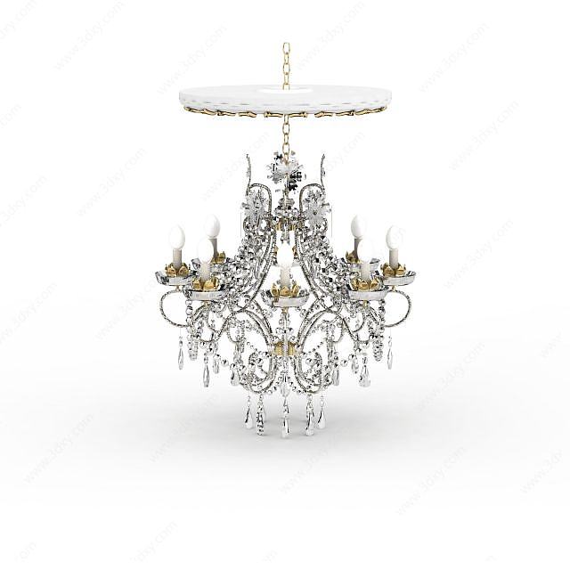 宫廷风豪华水晶灯3D模型