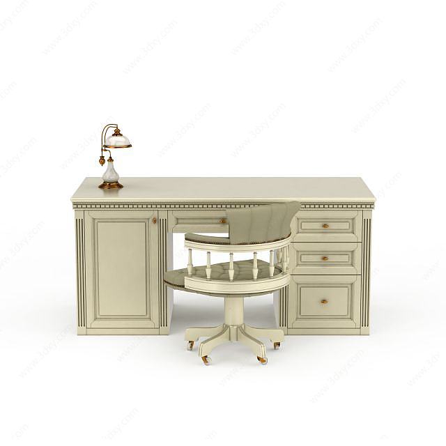 居家办公桌椅3D模型
