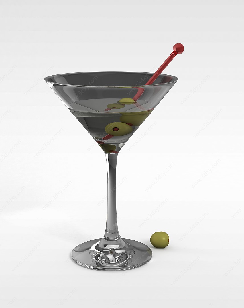 鸡尾酒杯3D模型