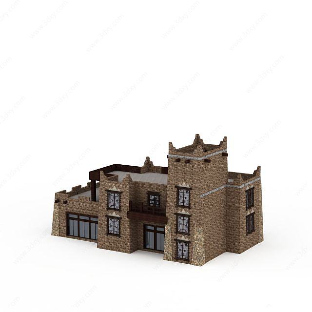 羌族民房3D模型