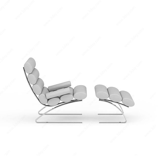 休闲沙发椅套装3D模型