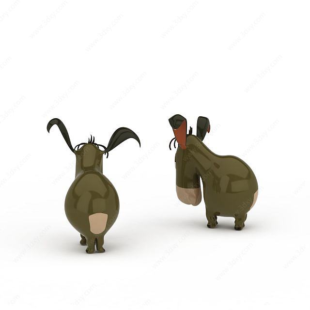 陶瓷小马装饰3D模型