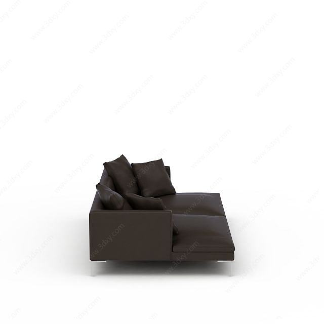 现代精简双人沙发3D模型