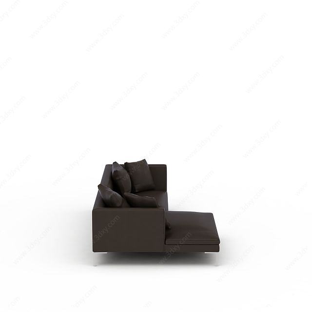 现代转角沙发组合3D模型