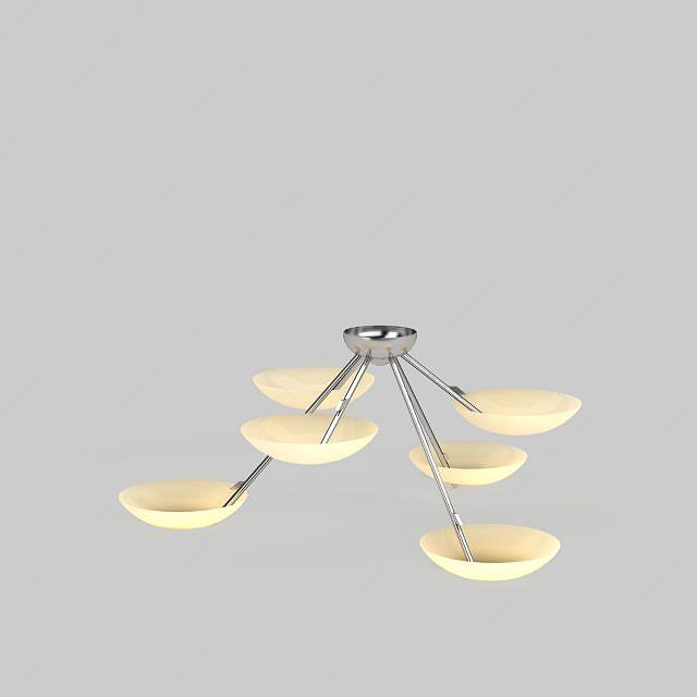 创意碗状吊灯3D模型