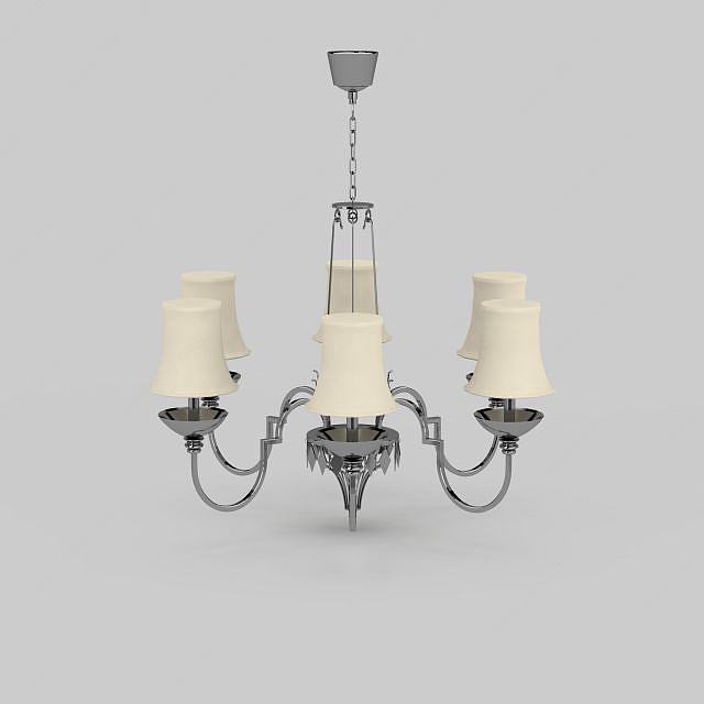 简约金属支架吊灯3D模型