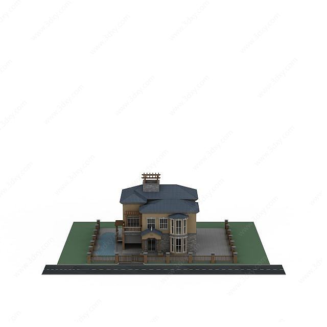 西方别墅小楼3D模型