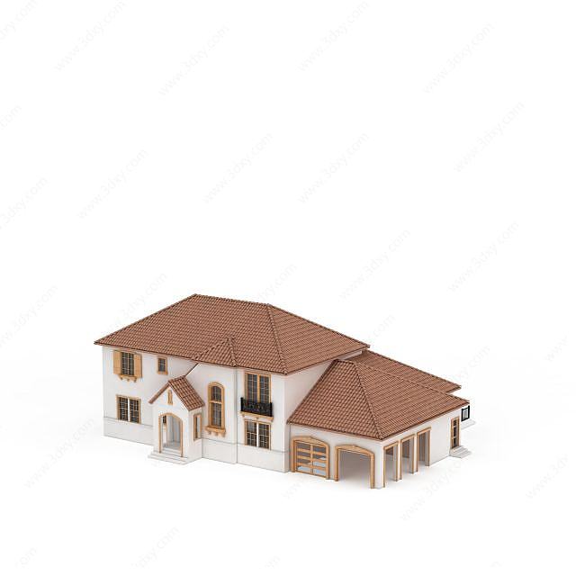 独栋别墅建筑3D模型