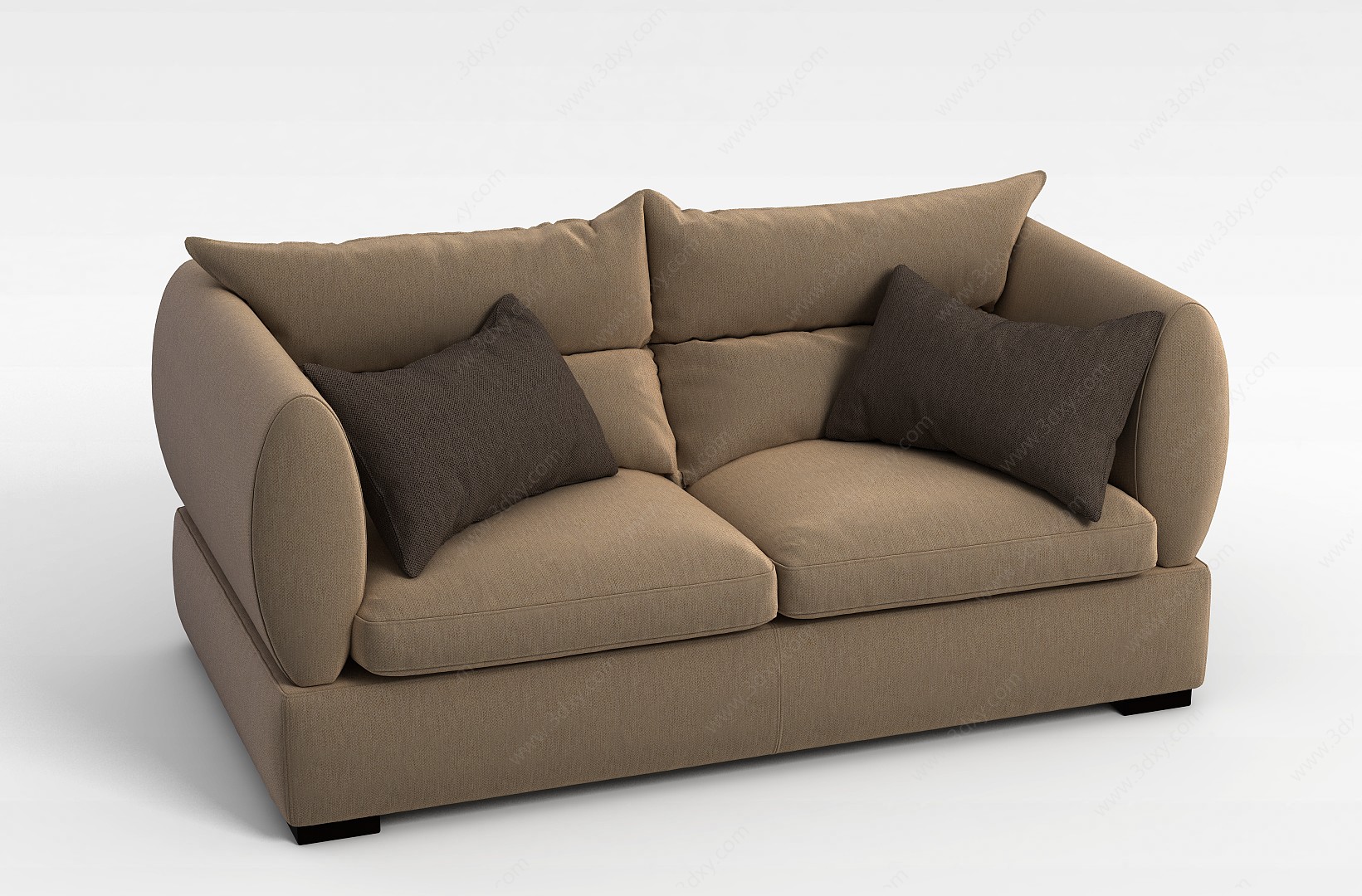 双人休闲沙发3D模型