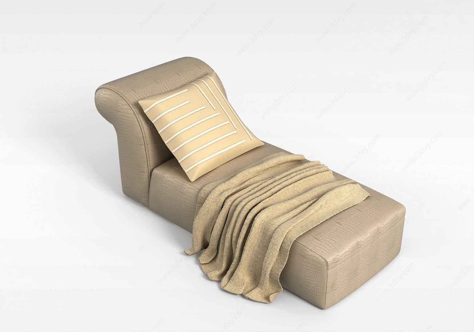 真皮沙发床3D模型