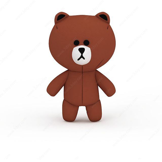 棕色小熊3D模型