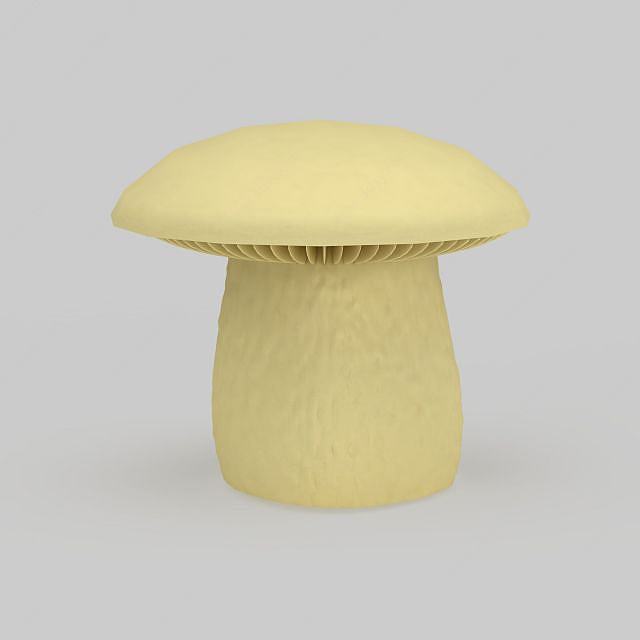创意米色蘑菇灯3D模型