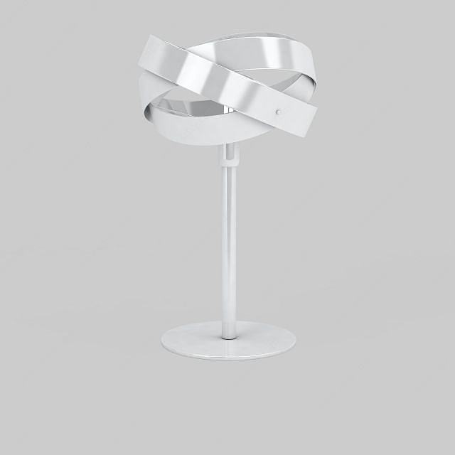 创意白色金属台灯3D模型