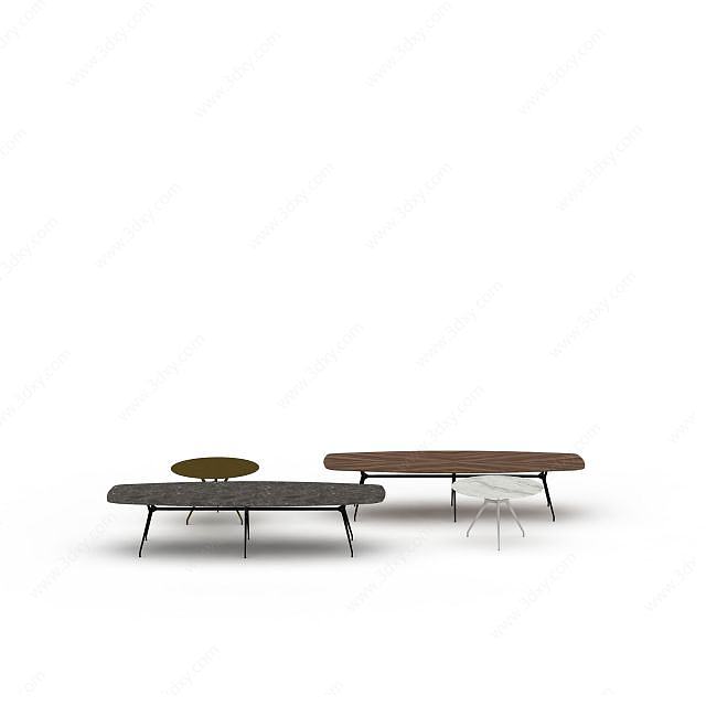 室外简易折叠休闲桌子3D模型