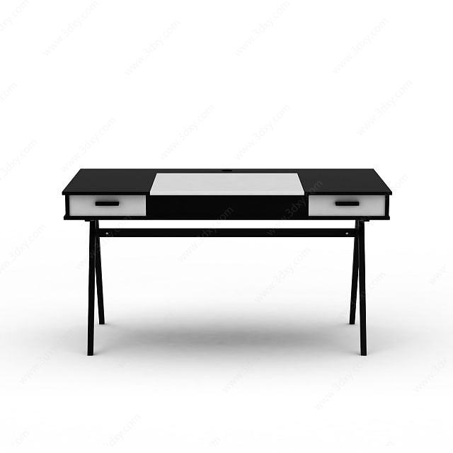 现代铁架桌子3D模型