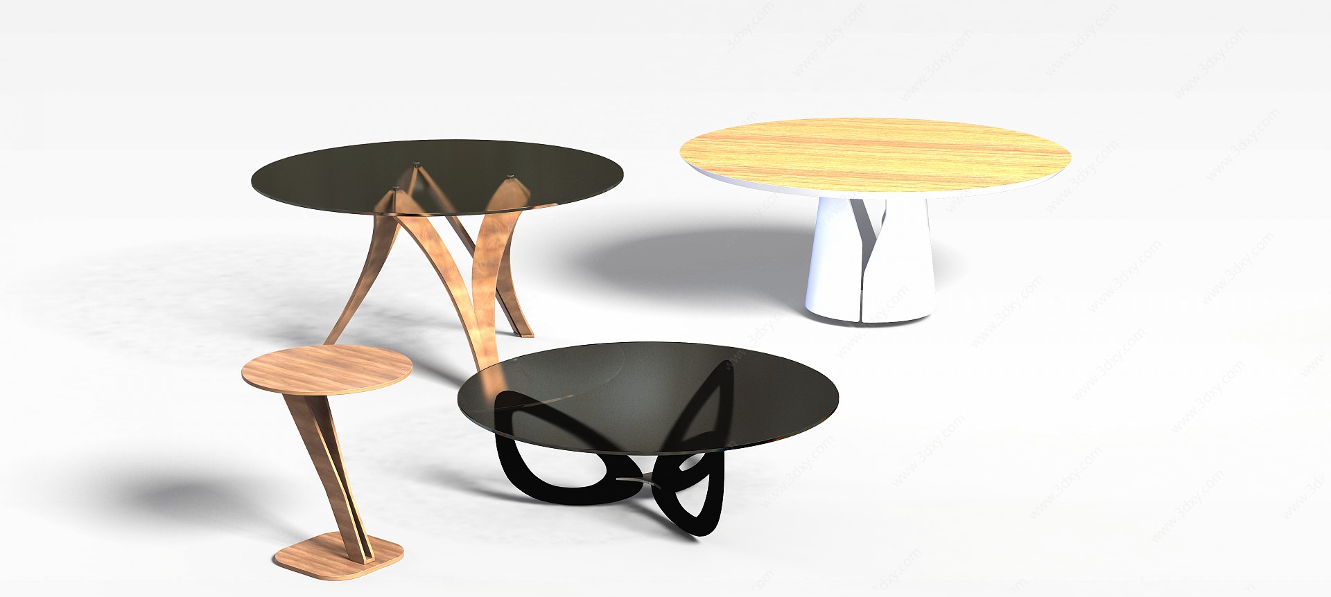 小桌子组合3D模型