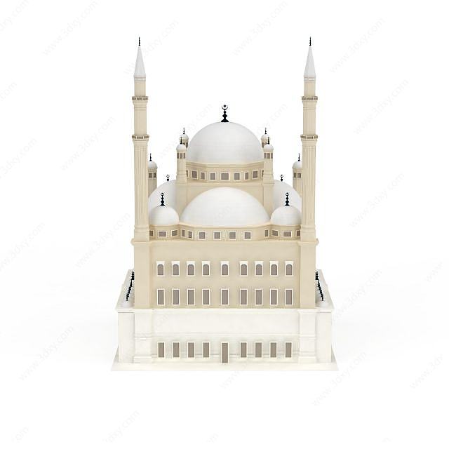 国外教堂建筑3D模型