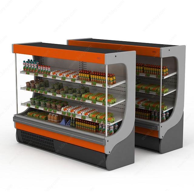 超市冷冻柜3D模型