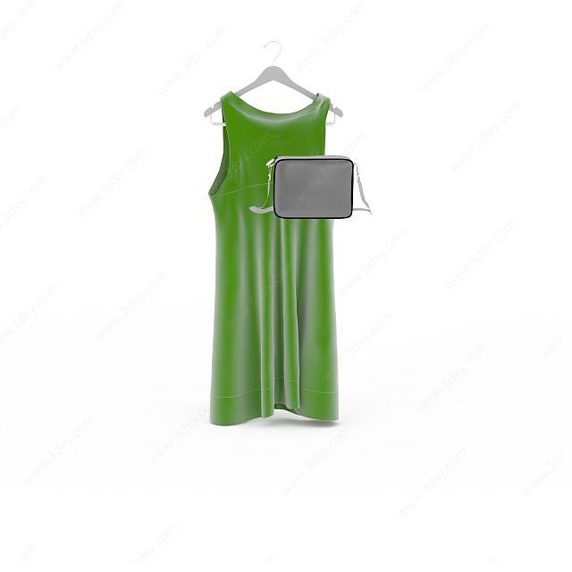 绿色连衣裙3D模型