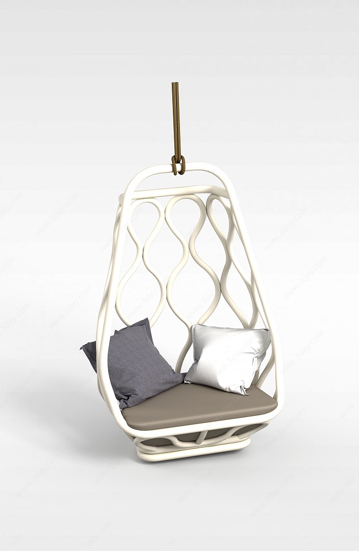 现代米色沙发吊椅3D模型