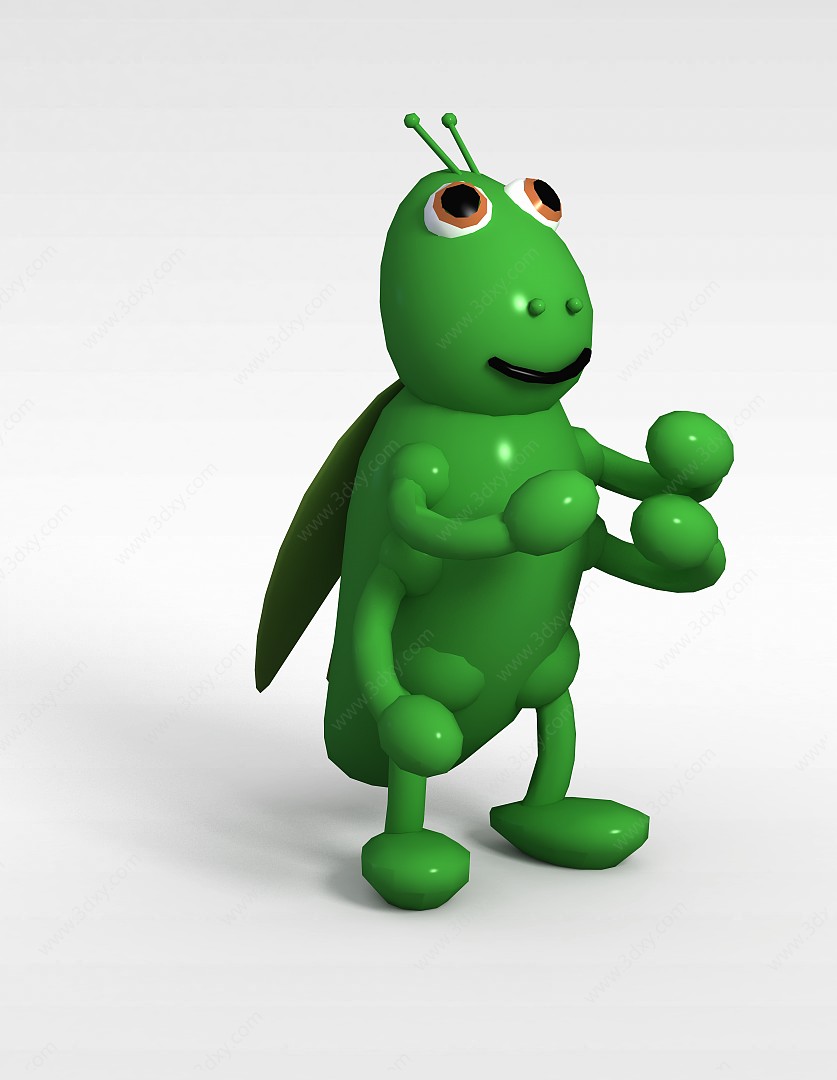 绿色昆虫玩具3D模型