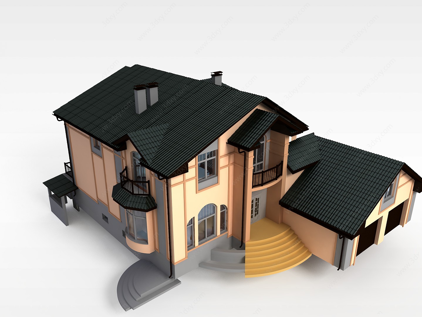 欧式别墅楼3D模型