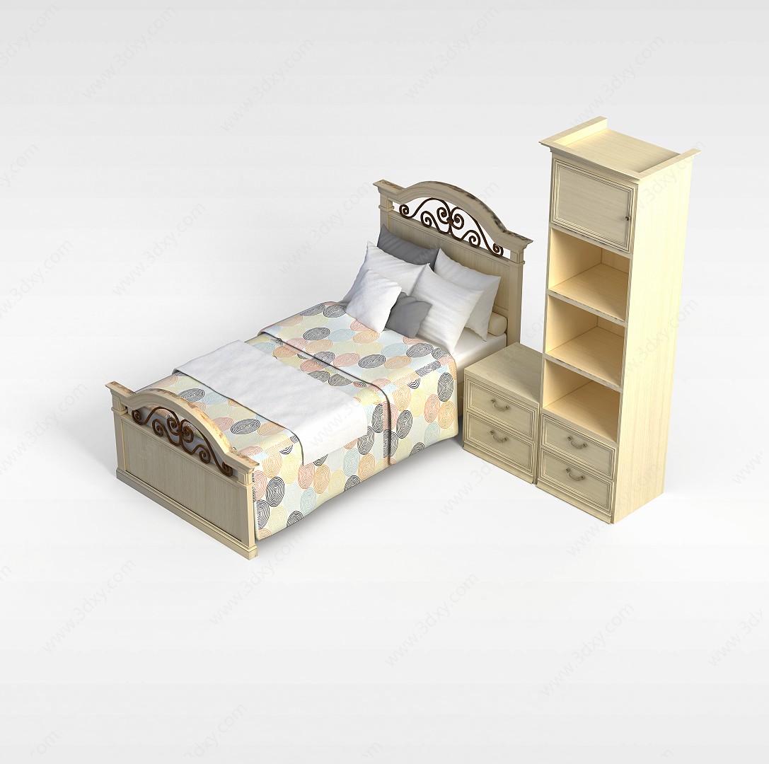 床柜组合3D模型