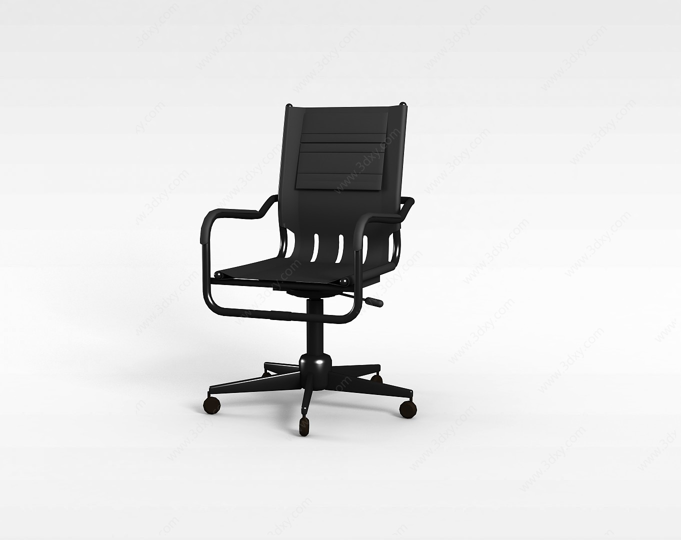 简易灰色办公转椅3D模型