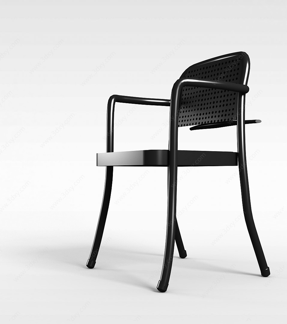 黑色镂空休闲座椅3D模型