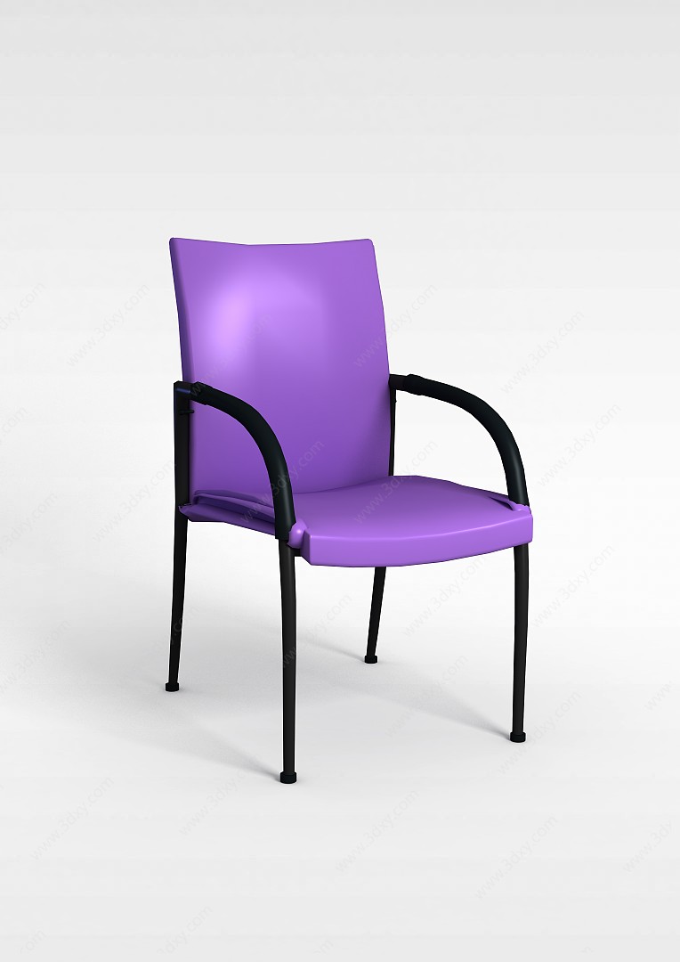 现代紫色休闲椅3D模型