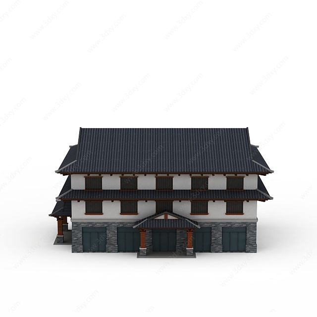 明清时代房屋建筑楼3D模型