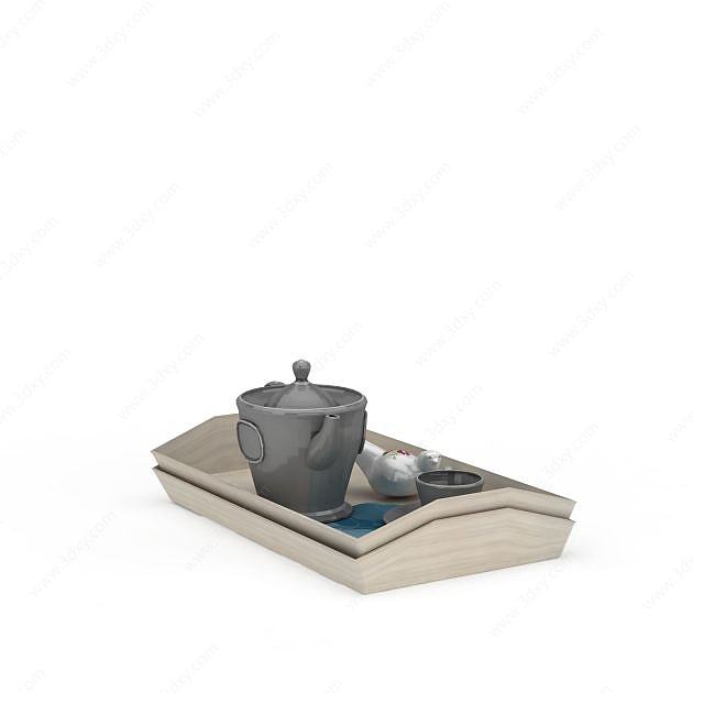 茶壶茶杯茶具组合3D模型
