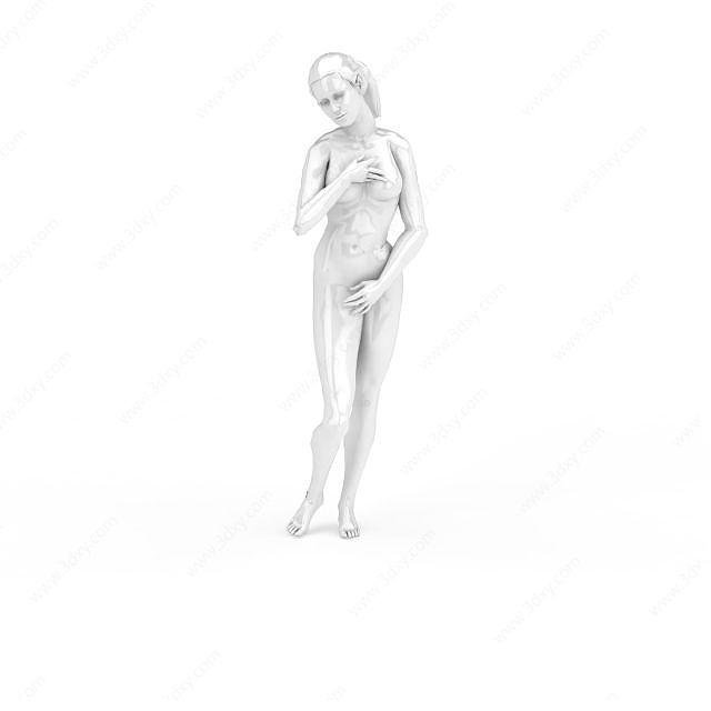 女性艺术雕像3D模型