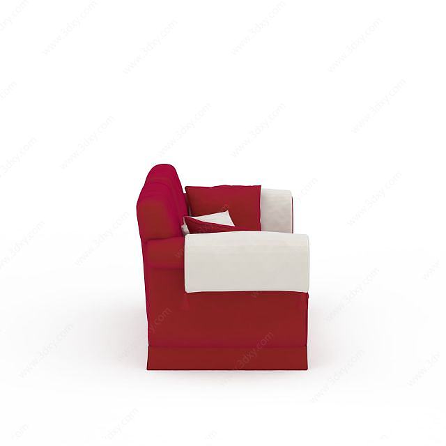 高档软包双人沙发3D模型