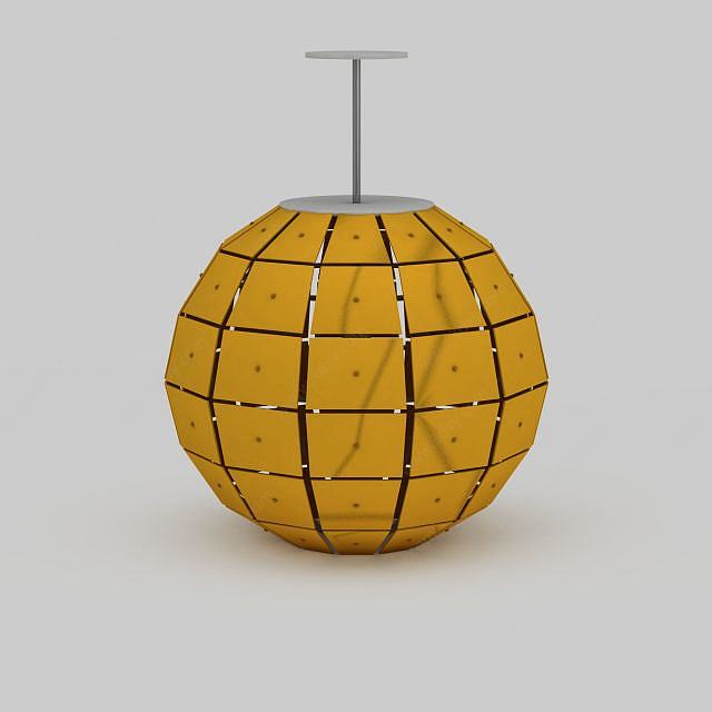 精美球形吊灯3D模型