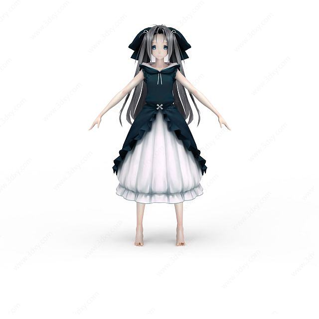 日系动漫女孩3D模型
