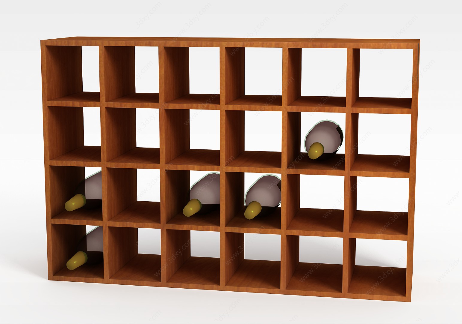 简约实木酒柜3D模型
