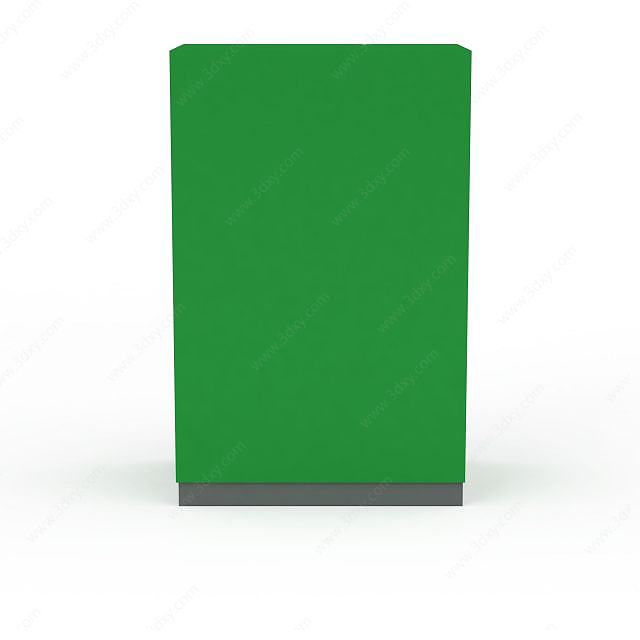 绿色智能冰箱3D模型